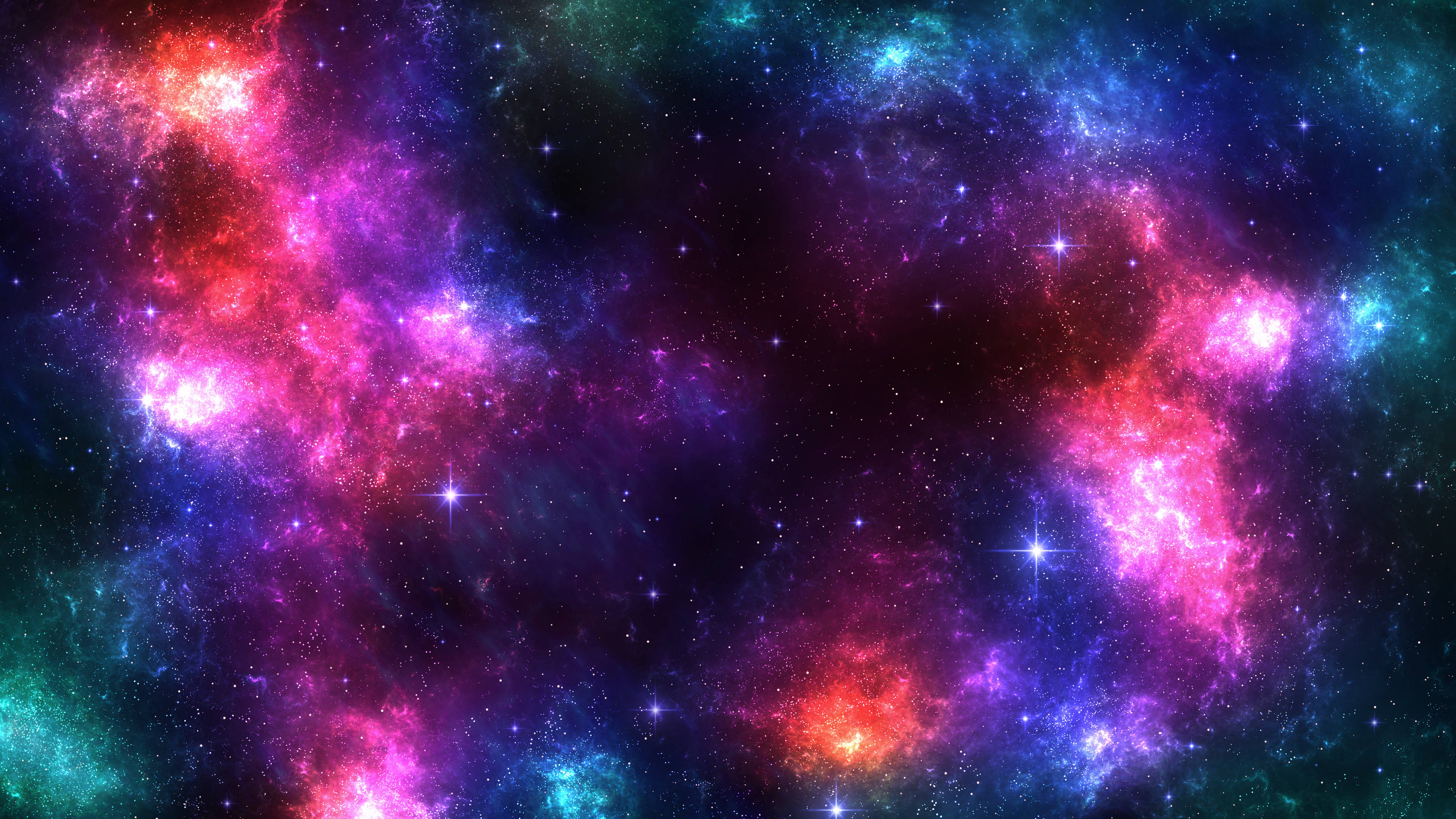 cosmic nebulae, electric pinks, purples, 4K Desktop Wallpaper