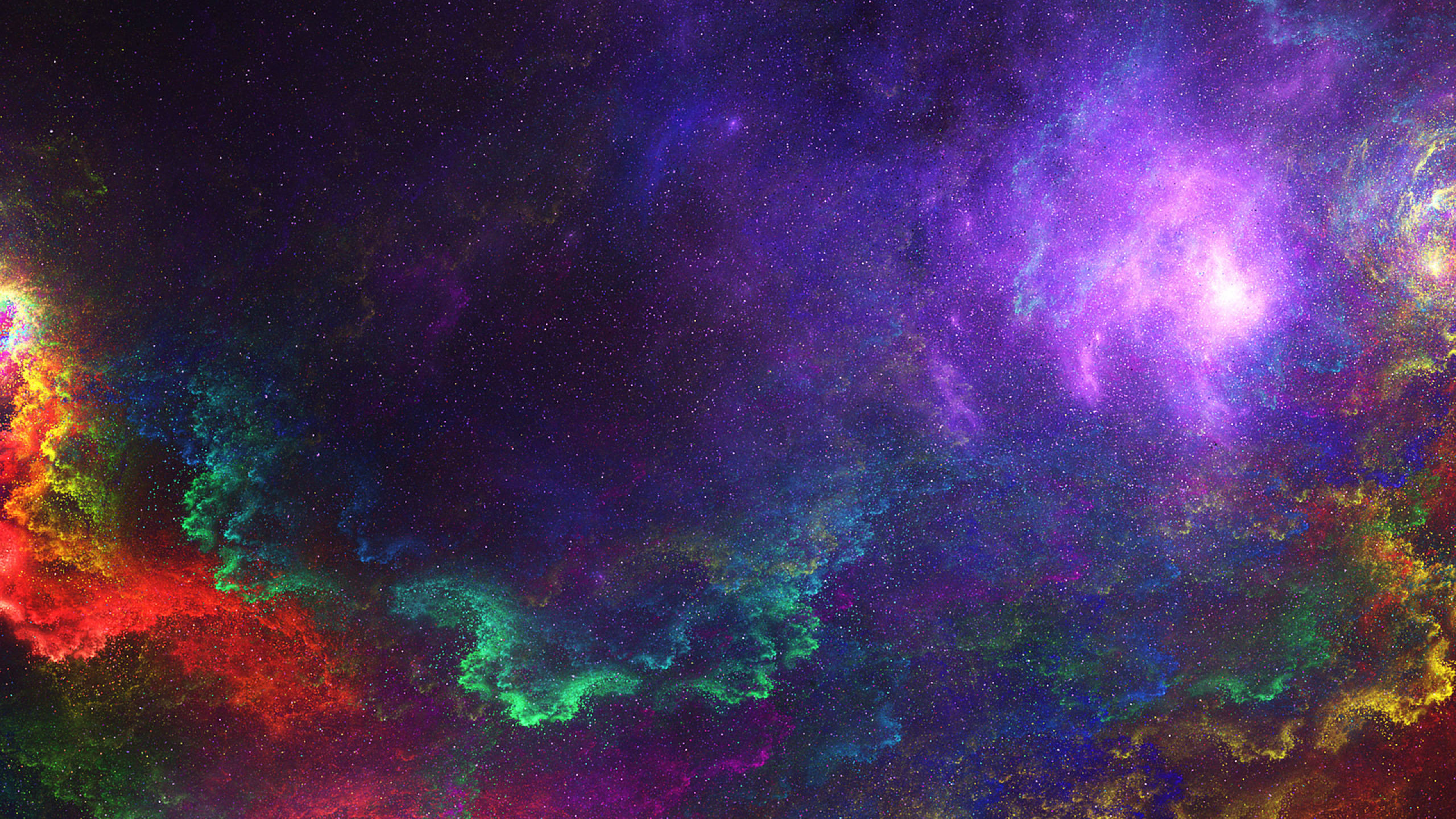 Space 2560x1440, cosmic nebula, purple red, 2K Desktop Wallpaper