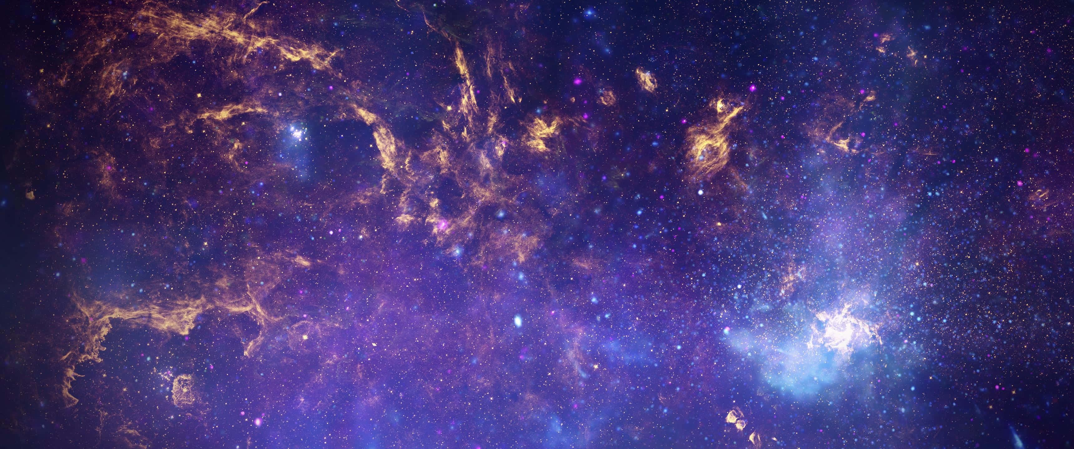 ultra wide 3440x1440 space, purple space, cosmic nebulae, 2K Desktop Wallpaper