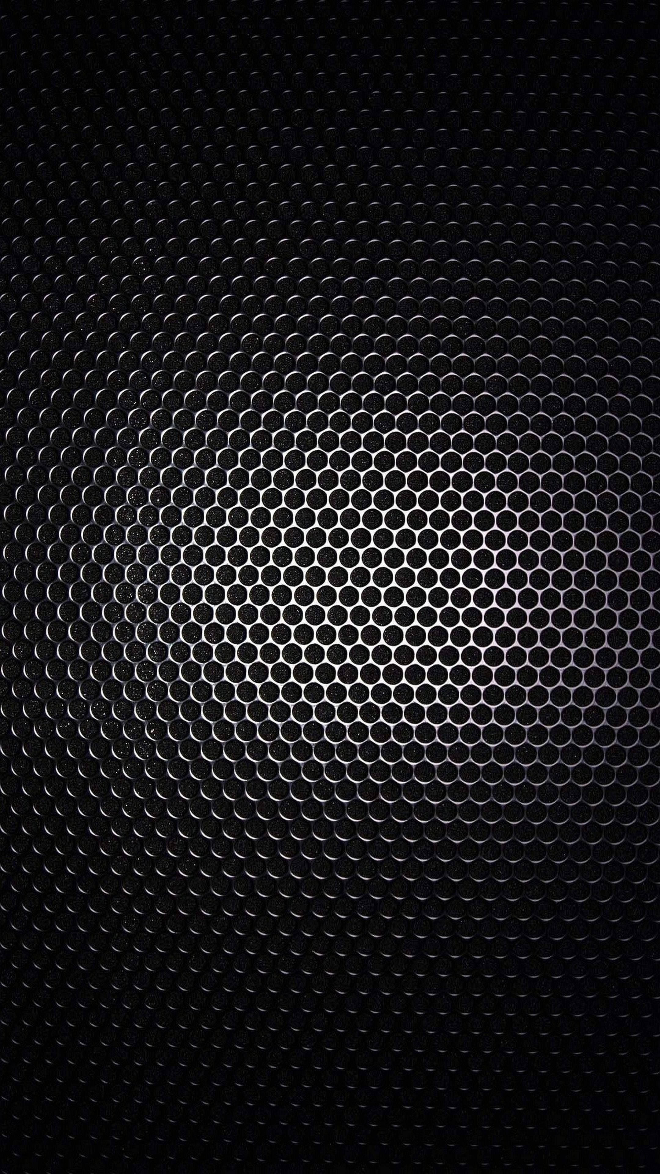 Mesh 4K Ultra HD Dark Phone, black, hexagonal perforations, 4K Phone Wallpaper