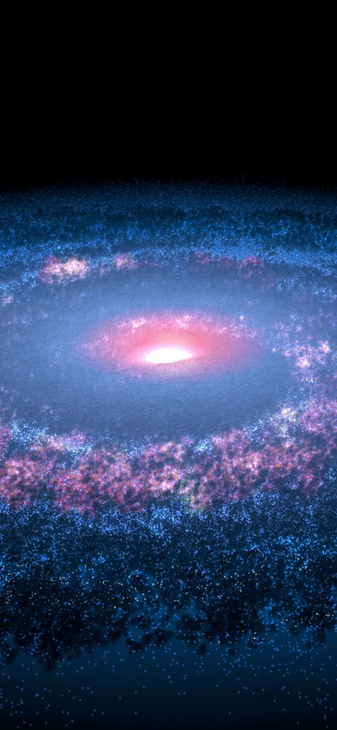 iPhone XR, spiral galaxy, pink and blue hues, Full HD Phone Wallpaper