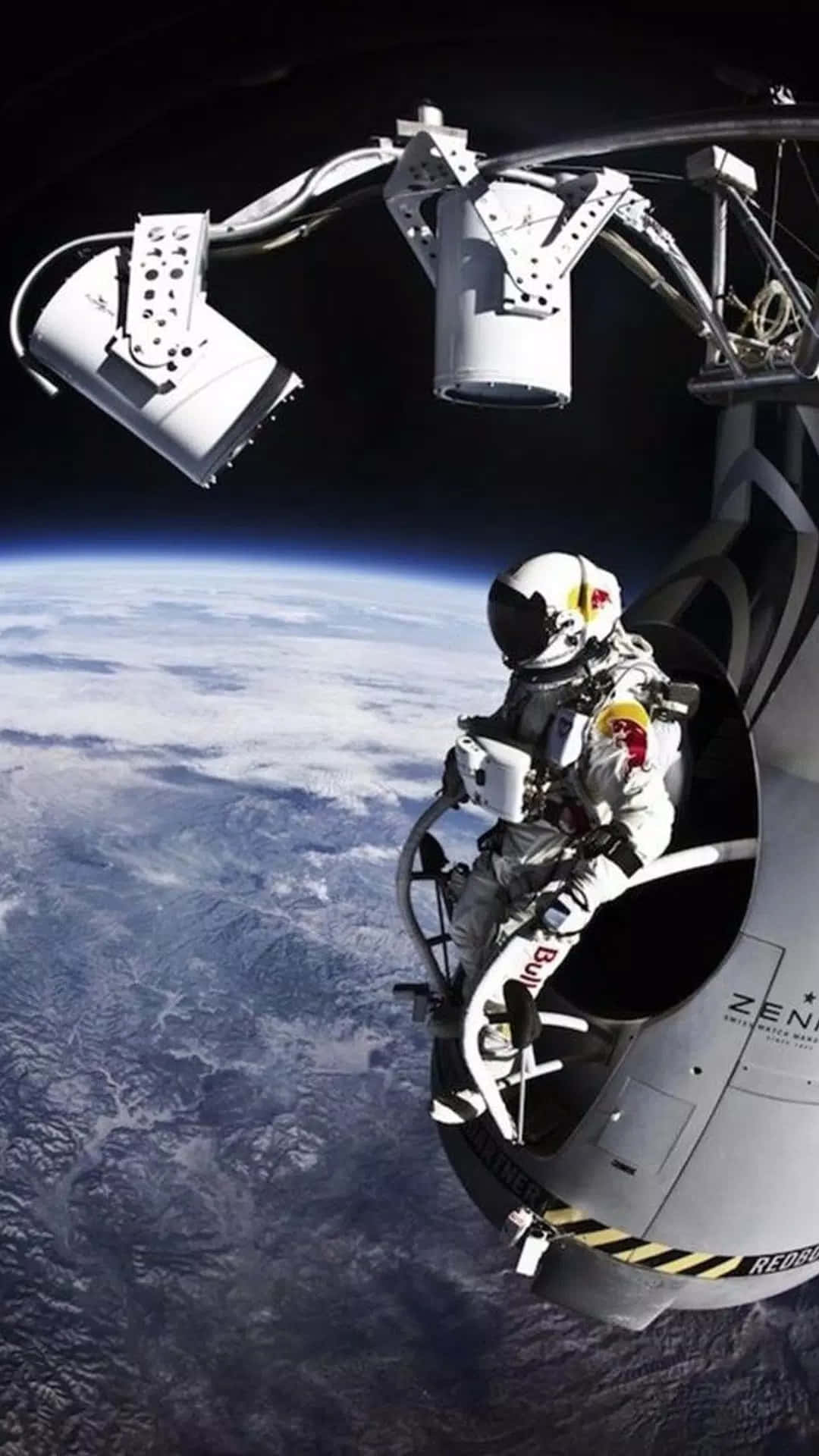 iPhone XR, Space, skydiver, Full HD Phone Wallpaper