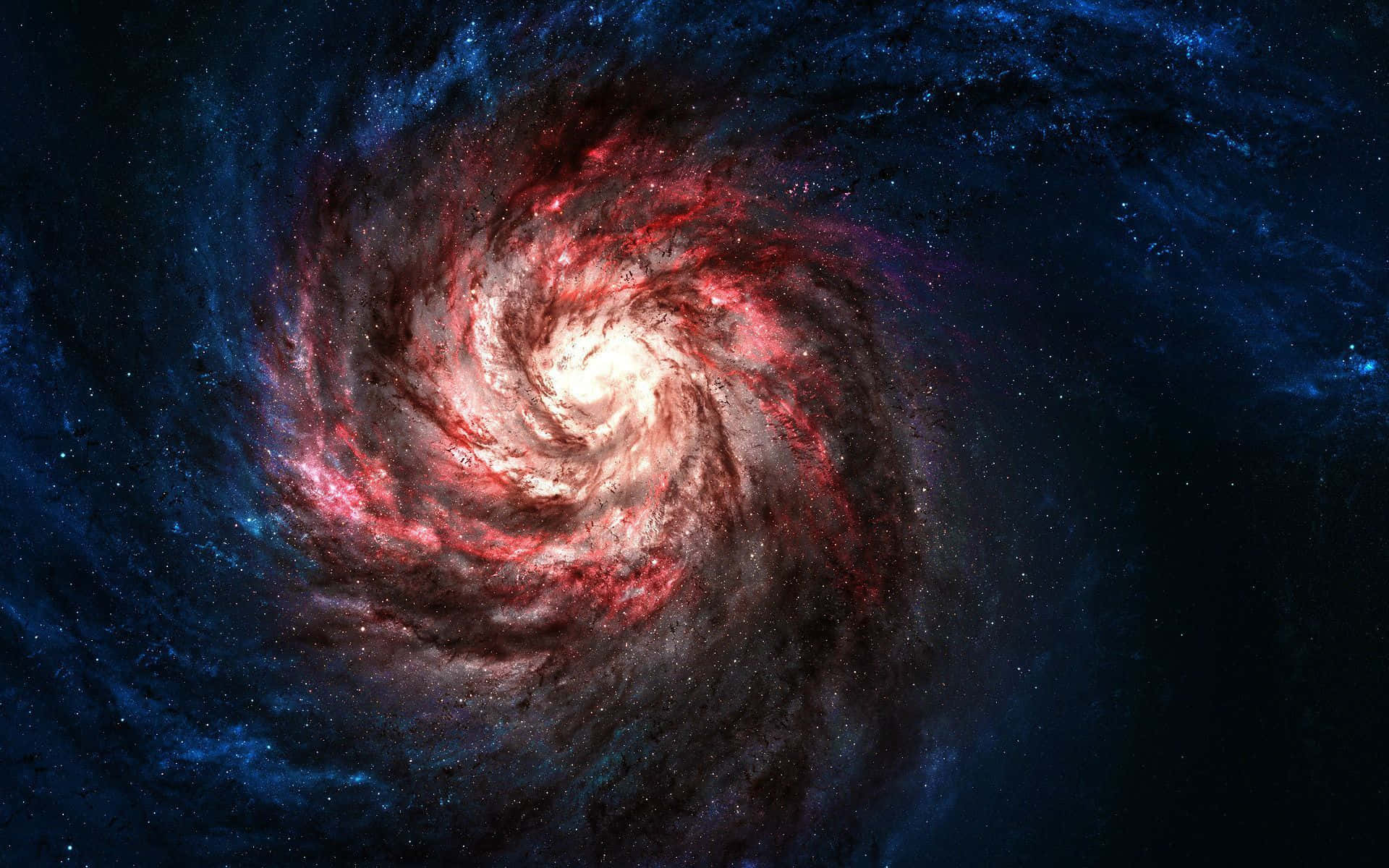 beautiful galaxy, red vortex, spiral galaxy, Full HD Desktop Wallpaper