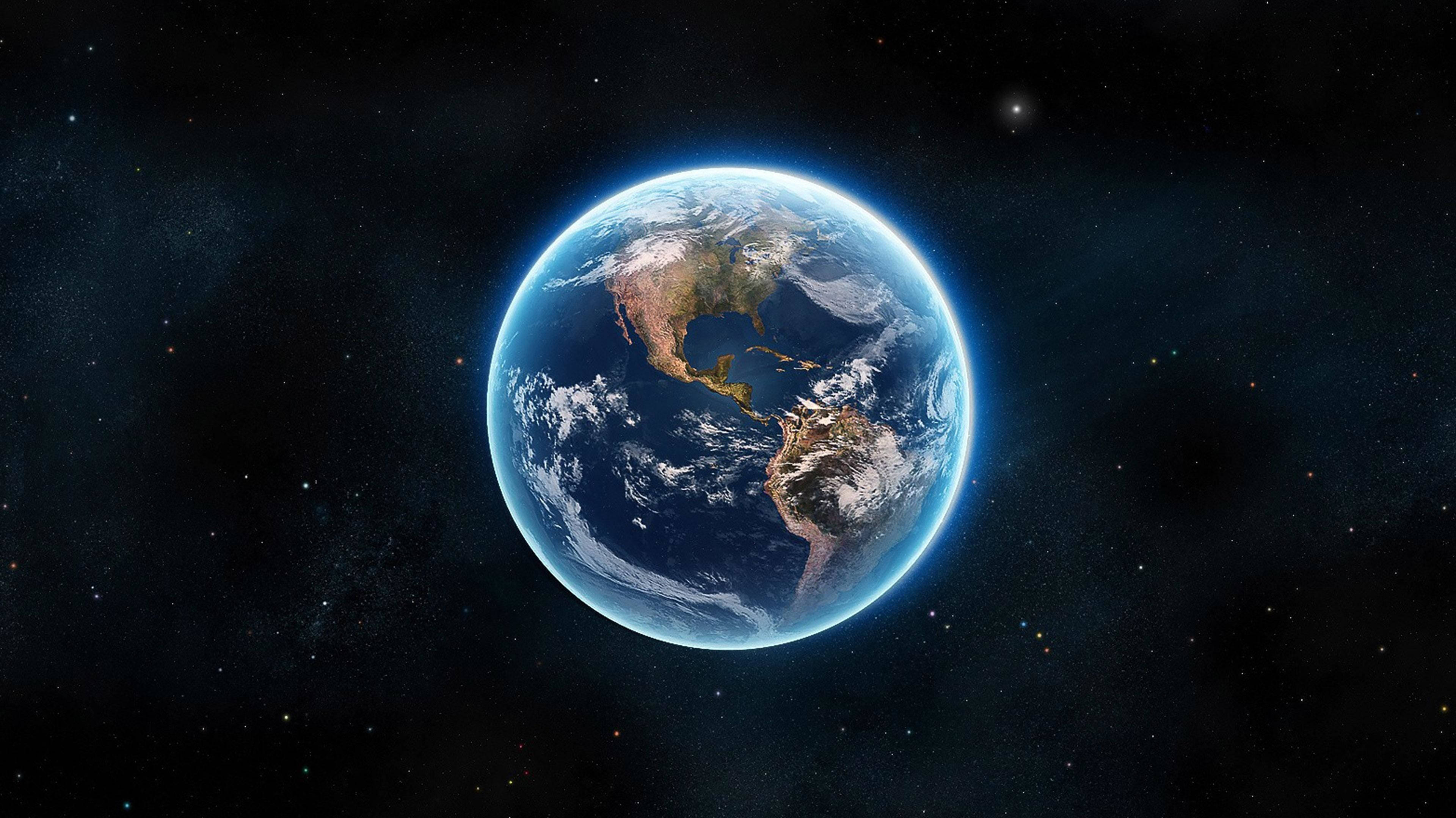 Space Aesthetic, Earth, blue oceans, 4K Desktop Wallpaper
