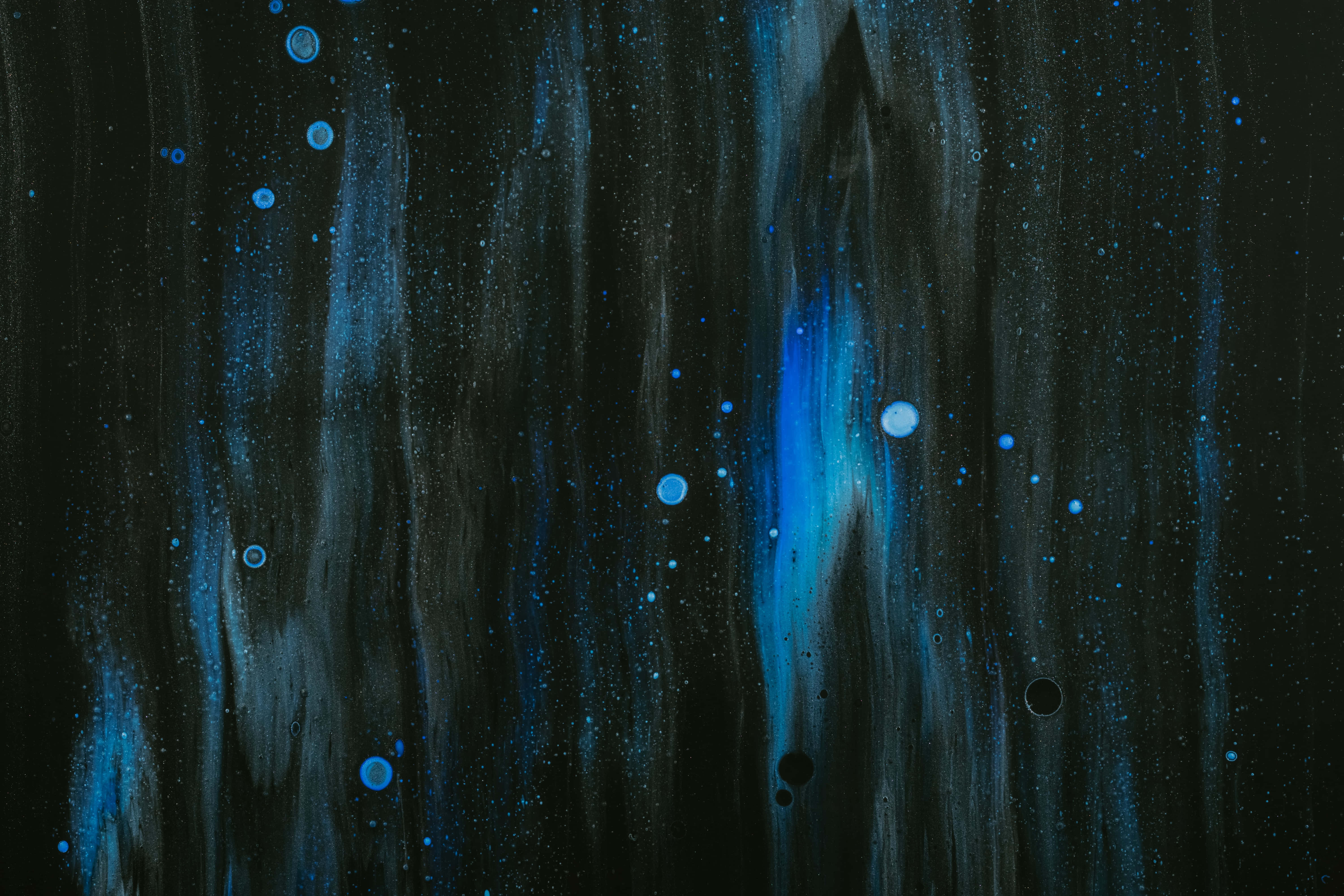 Space Art, dark blue, black, 5K Desktop Wallpaper