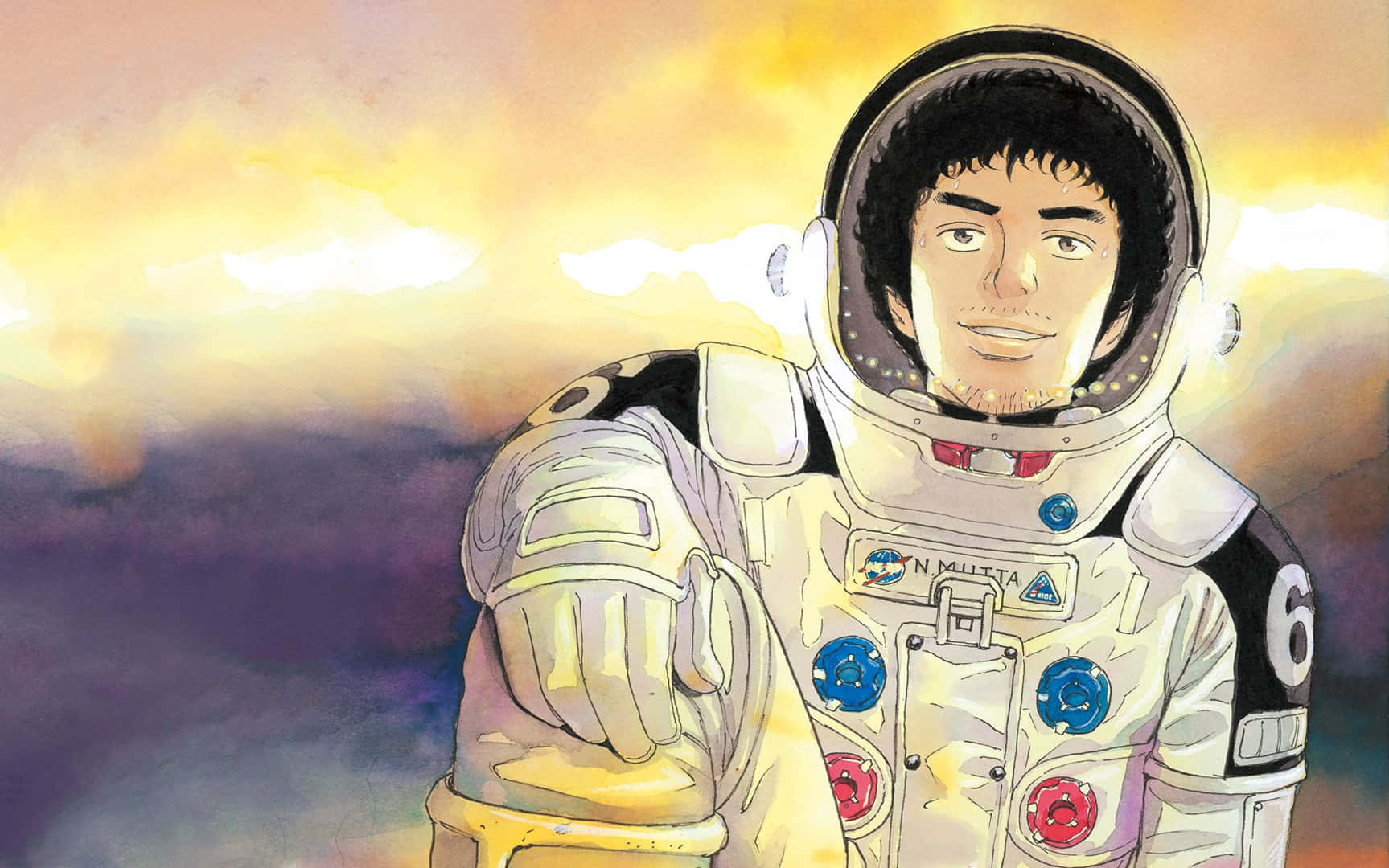 Space Brothers, anime astronaut, white spacesuit, HD Desktop Wallpaper