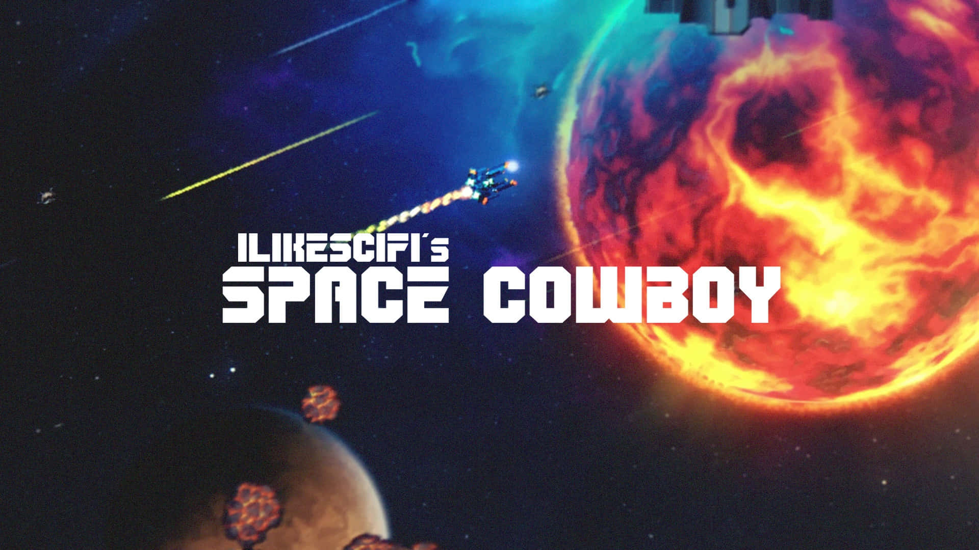 Space Cowboy, spaceship, fiery red planet, Full HD Desktop Wallpaper