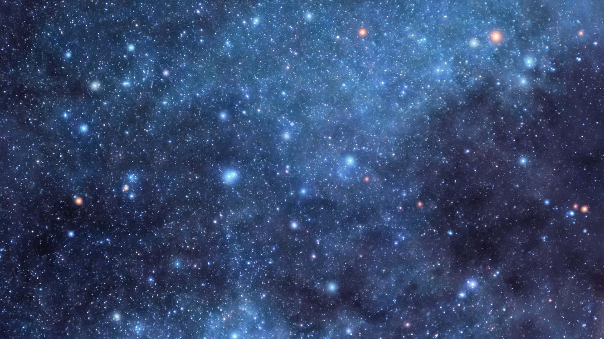 cosmic dust, deep blue starfield, twinkling stars, Full HD Desktop Wallpaper