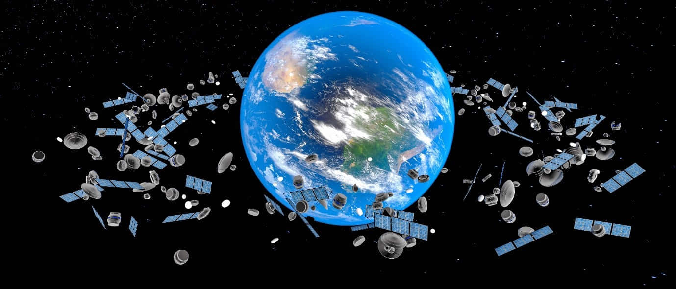 Space Debris, Earth, satellites, HD Desktop Wallpaper