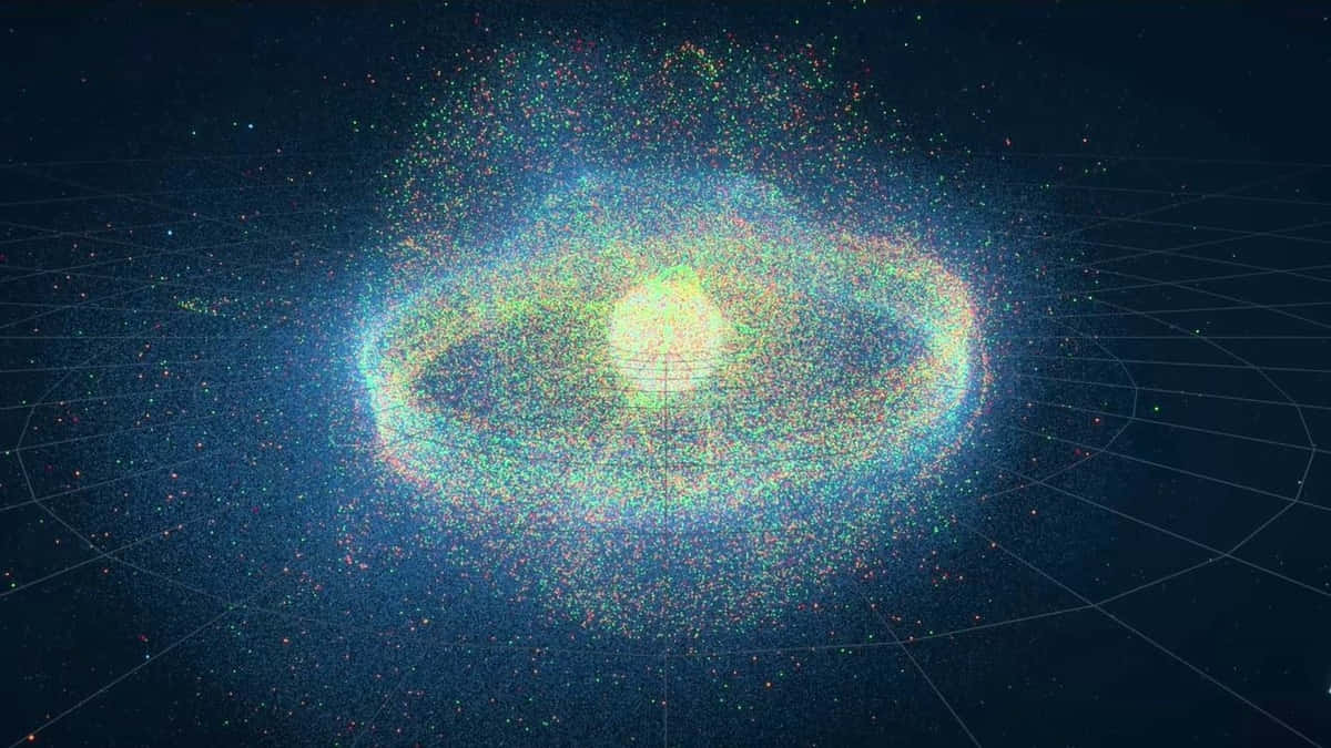 Space Debris, cosmic nebula, swirling multicolored particles, SD Desktop Wallpaper