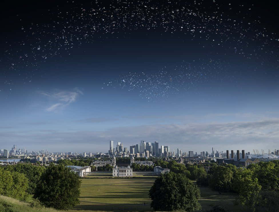 Space Debris, starry night sky, daytime horizon, SD Desktop Wallpaper