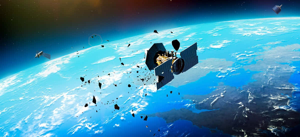 Space Debris, Earth, satellite, SD Desktop Wallpaper