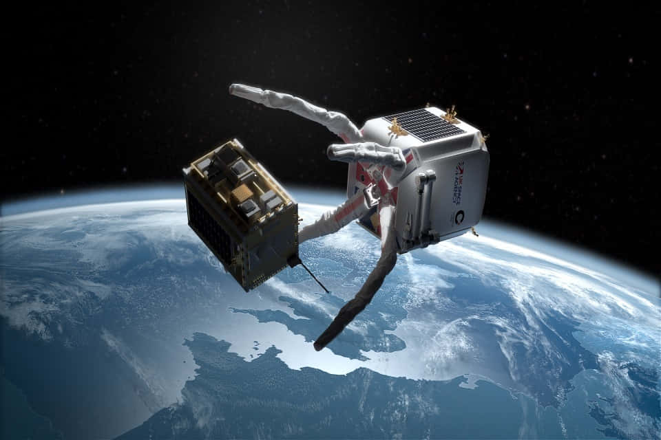 Space Debris, robotic arm, satellite, SD Desktop Wallpaper