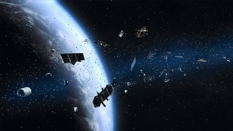 Space Debris, Earth, satellites, SD Desktop Wallpaper