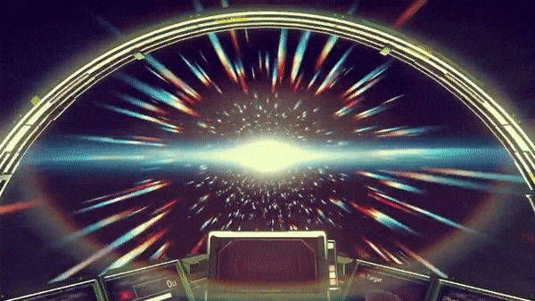 spaceship cockpit view, cosmic tunnel, streaking stars, SD Desktop Wallpaper