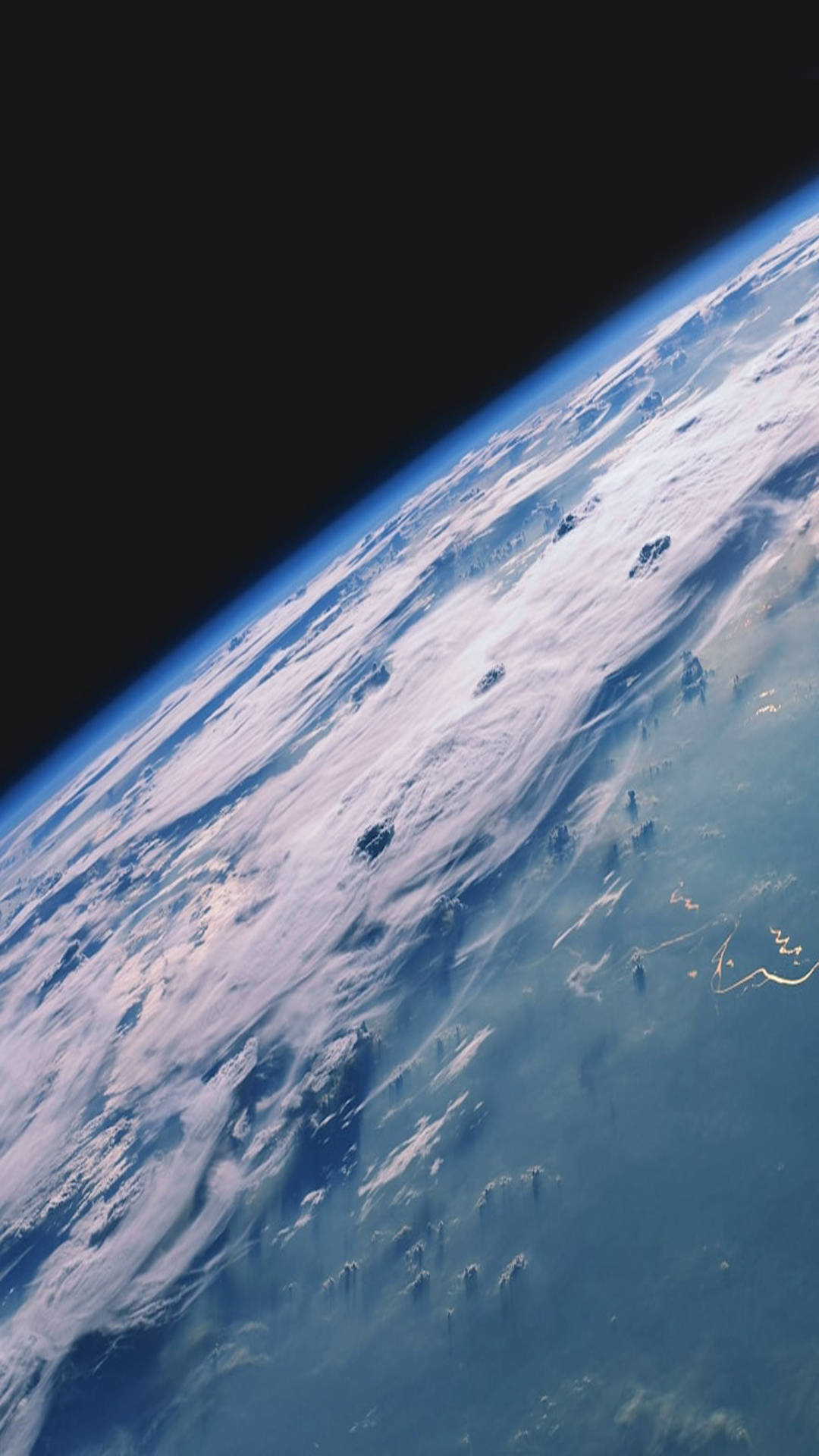 Earth, iOS Default, curved horizon, Full HD Phone Wallpaper