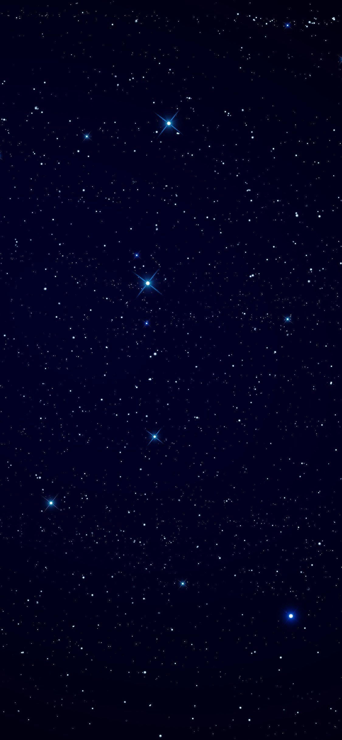 dark blue galaxy, space, twinkling stars, Full HD Phone Wallpaper