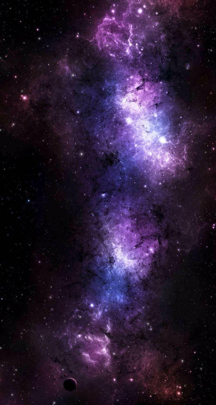 purple galaxy clouds, nebula, star-filled cosmic void, HD Phone Wallpaper