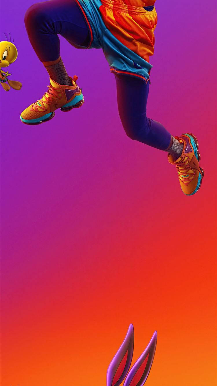 Space Jam 2, cartoon character, vibrant gradient sky, HD Phone Wallpaper