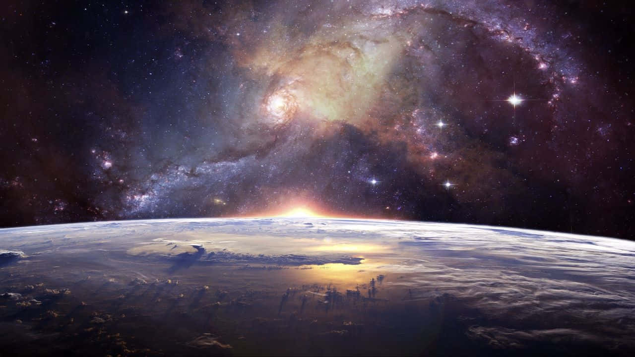 Earth, space, sunrise, HD Desktop Wallpaper