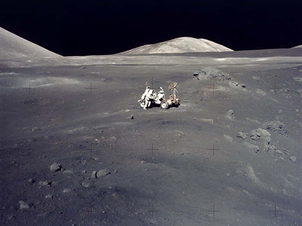 Space Mission, lunar rover, astronauts, SD Desktop Wallpaper