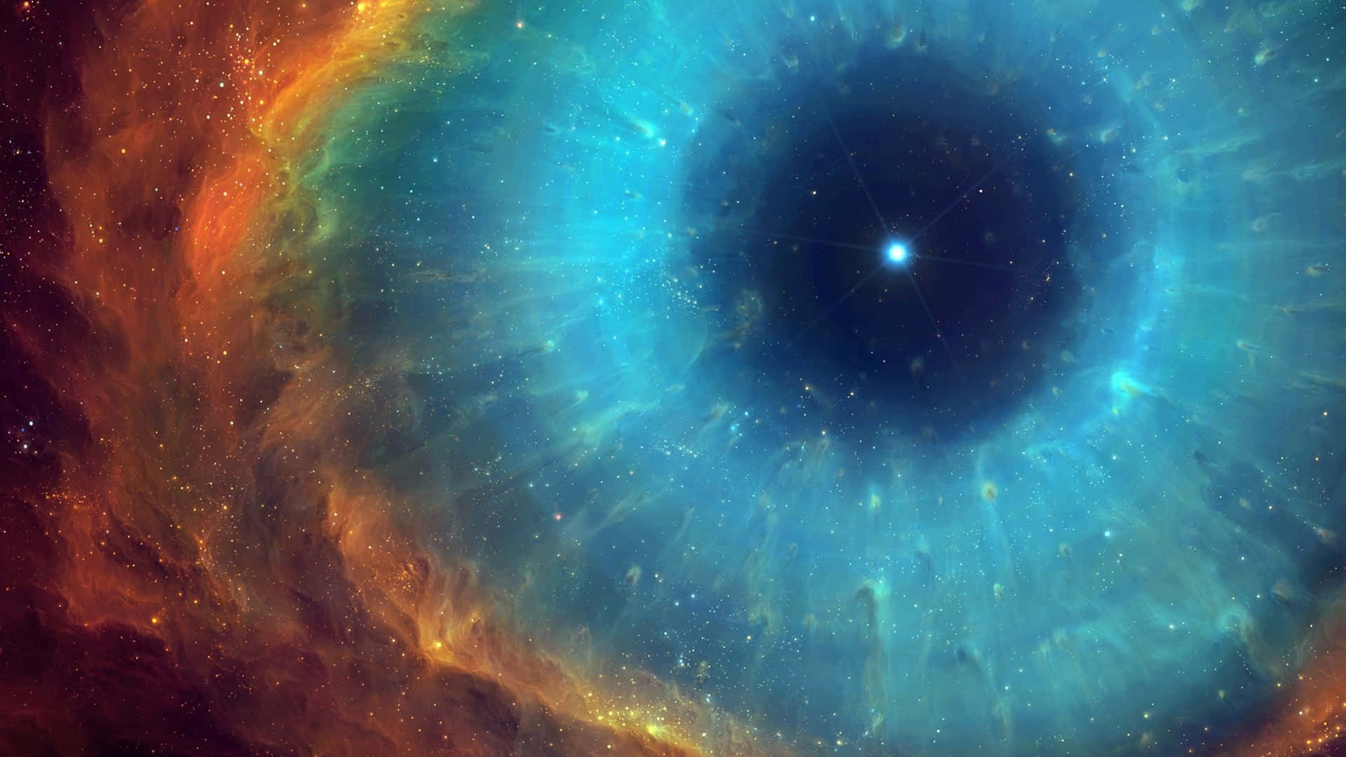 Space Nebula, cosmic nebula, vibrant blues, Full HD Desktop Wallpaper