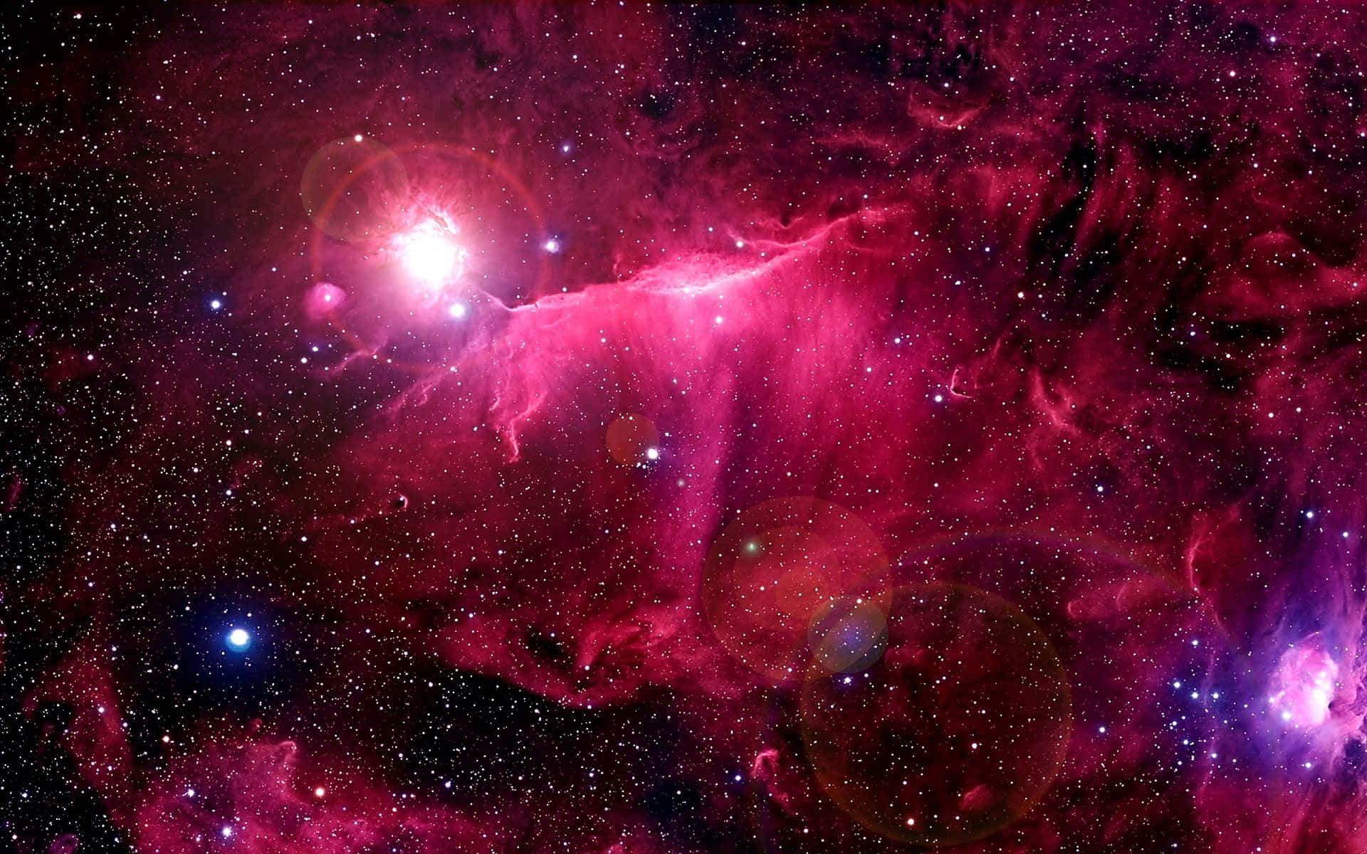 Space Nebula, magenta, purple, Full HD Desktop Wallpaper