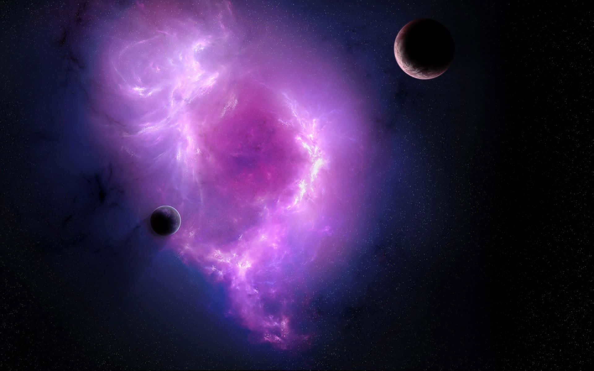 Space Nebula, vibrant purple nebula, deep space, Full HD Desktop Wallpaper