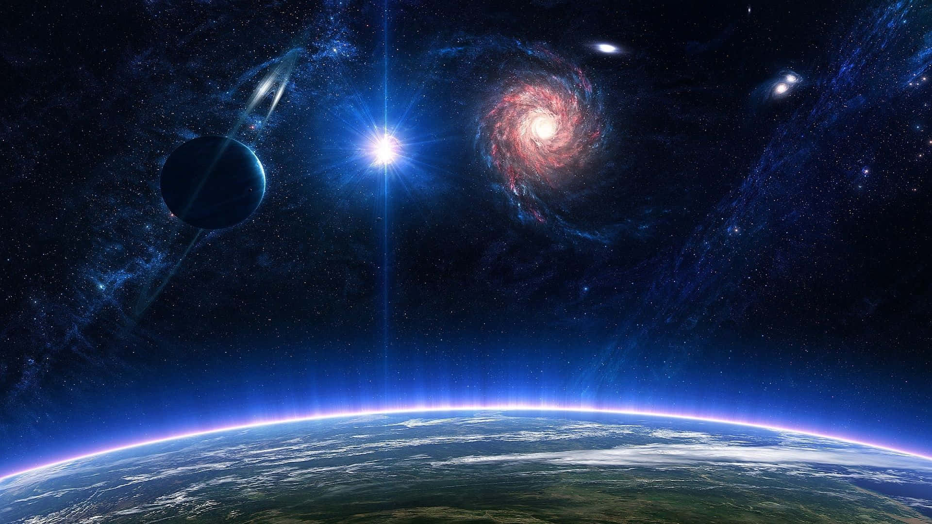 1920 x 1080, nebula, Earth, Full HD Desktop Wallpaper