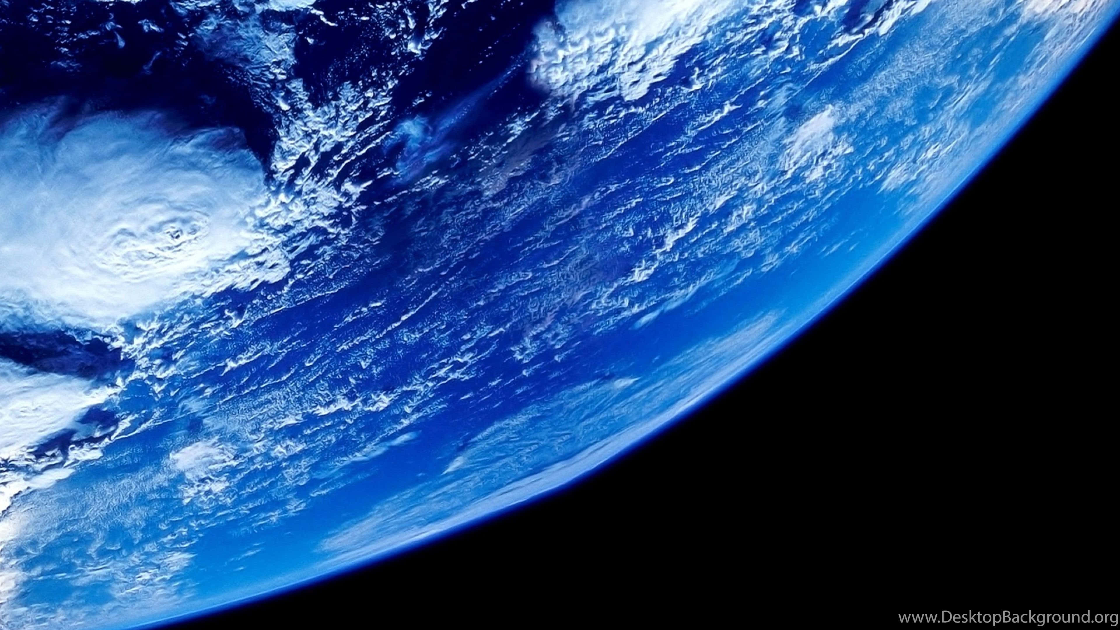 Earth, space, blue oceans, 4K Desktop Wallpaper