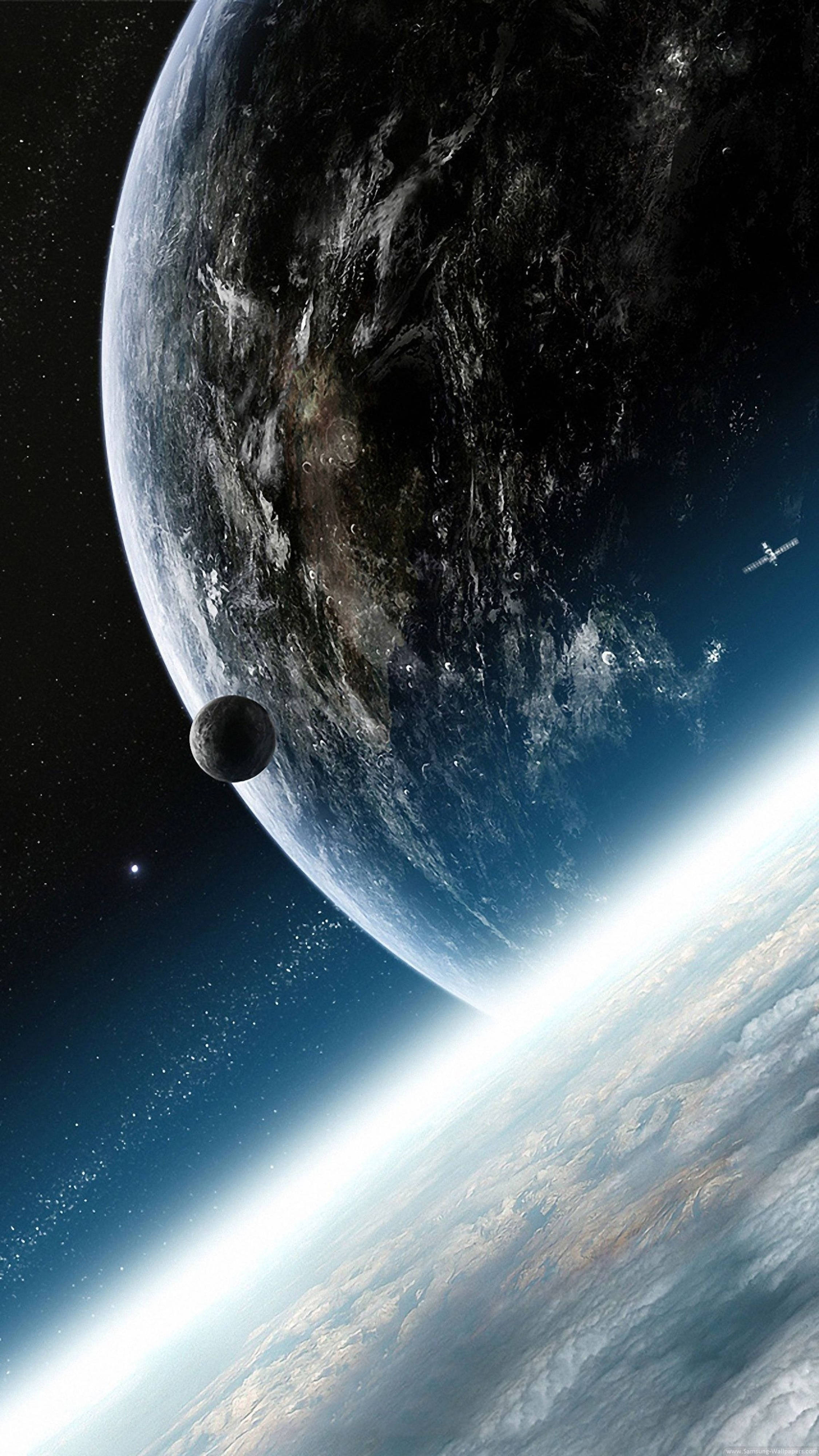 Mobile 4K, Earth, swirling clouds, 4K Phone Wallpaper