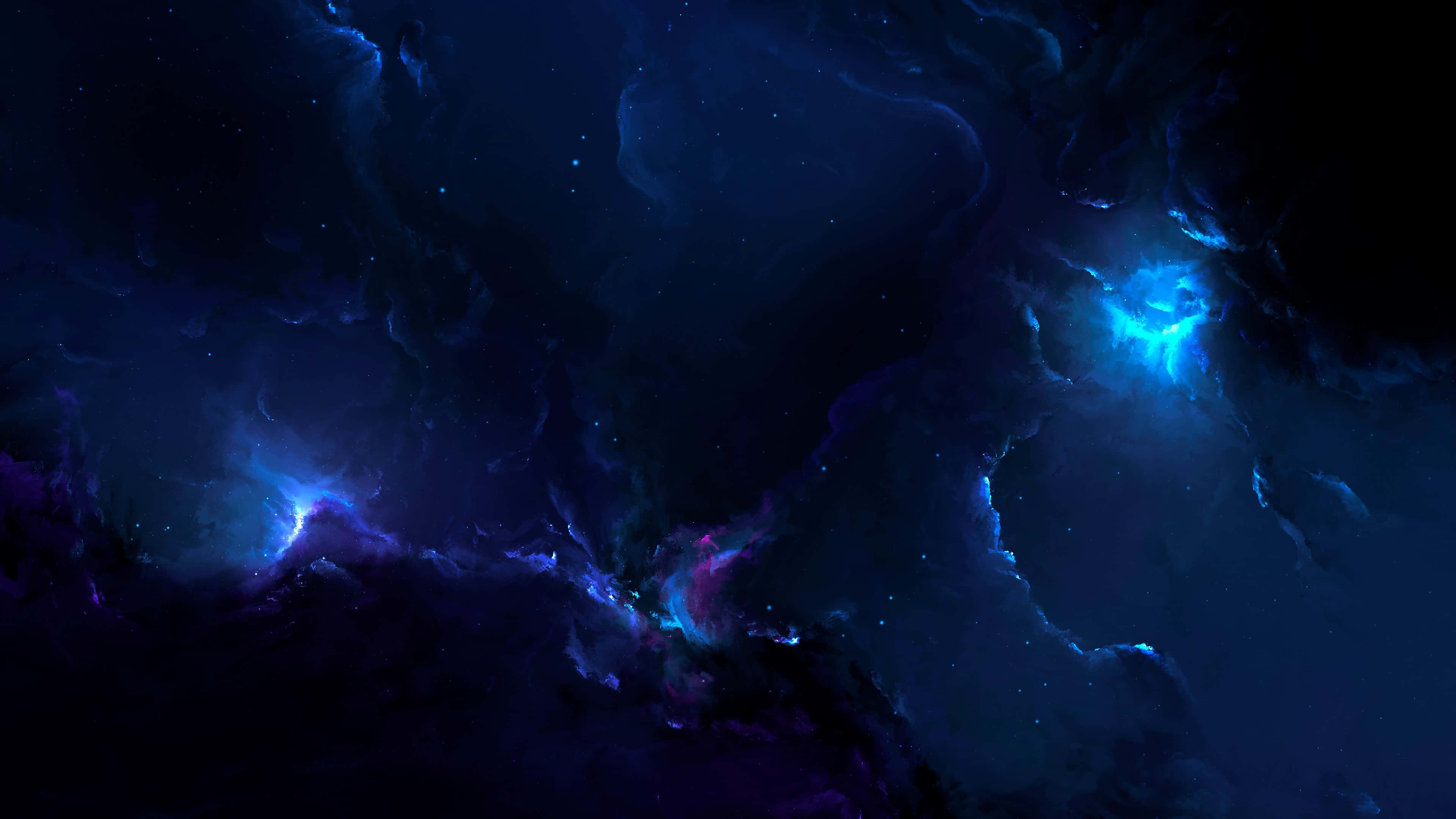 Cosmic, deep blue, electric blue, 4K Desktop Wallpaper
