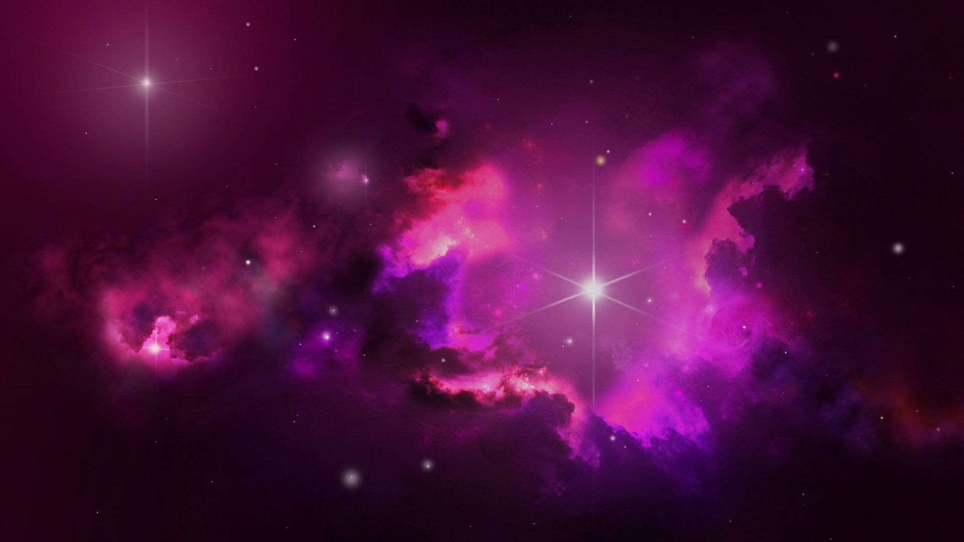 purple space background, vibrant purple, pink cosmic clouds, Full HD Desktop Wallpaper