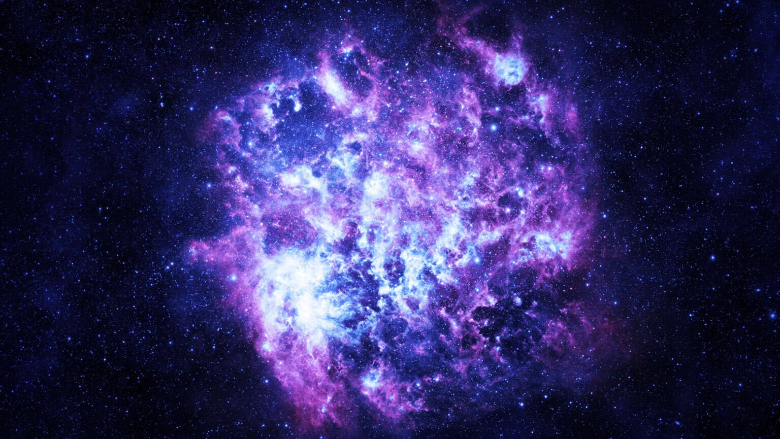 purple, blue, nebula, HD Desktop Wallpaper