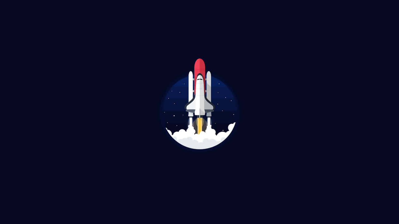 space shuttle, crescent moon, starry night sky, HD Desktop Wallpaper