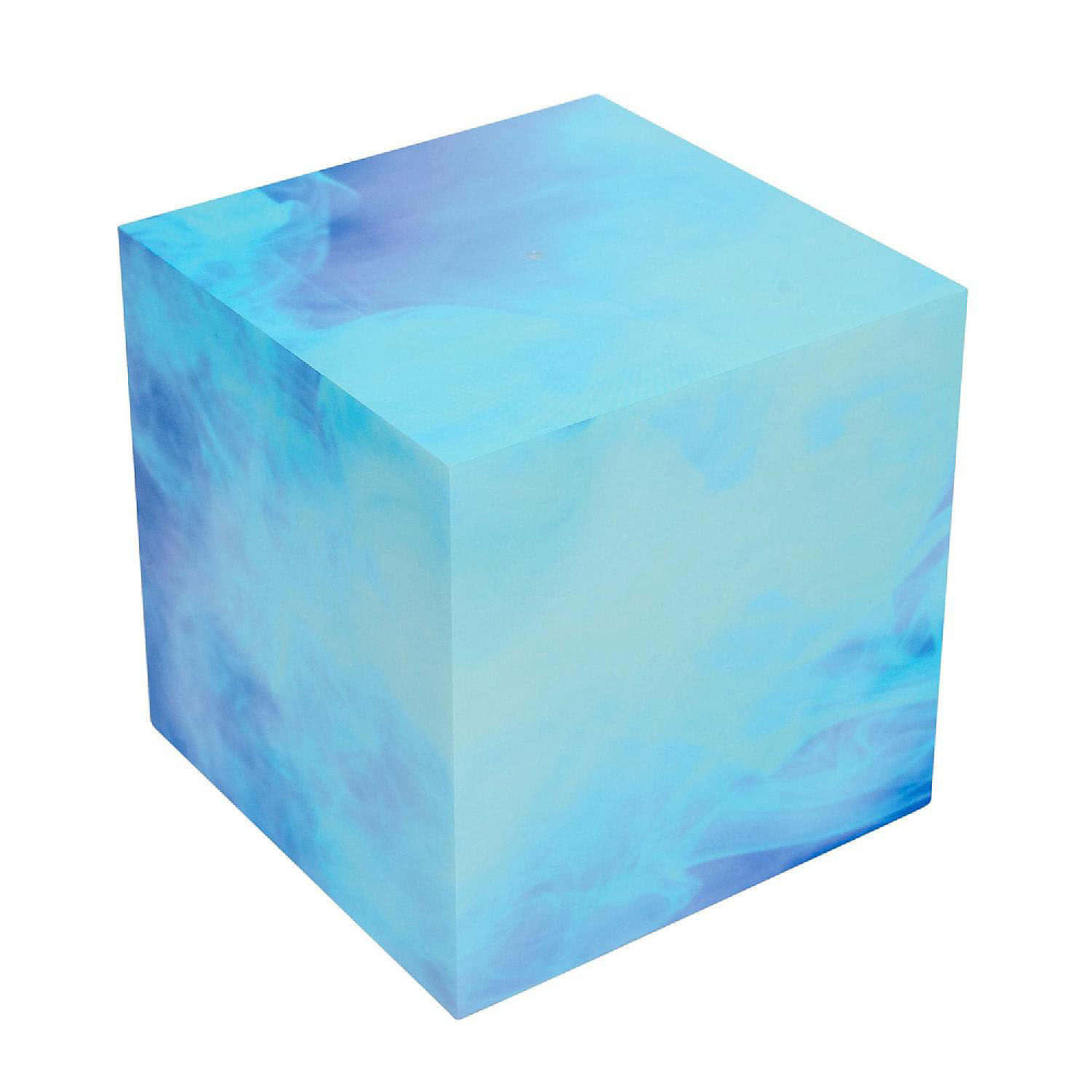 Space Stone, translucent blue cube, swirling cloud-like patterns, HD Desktop Wallpaper