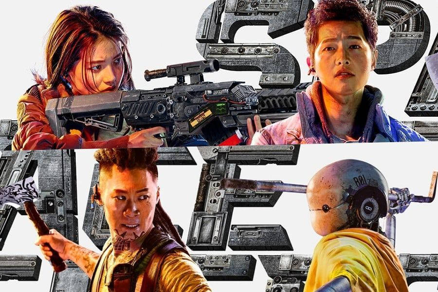 Space Sweepers, sci-fi action scene, futuristic weapons, SD Desktop Wallpaper