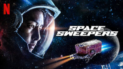 Space sweepers, moon, starry cosmic backdrop, SD Desktop Wallpaper