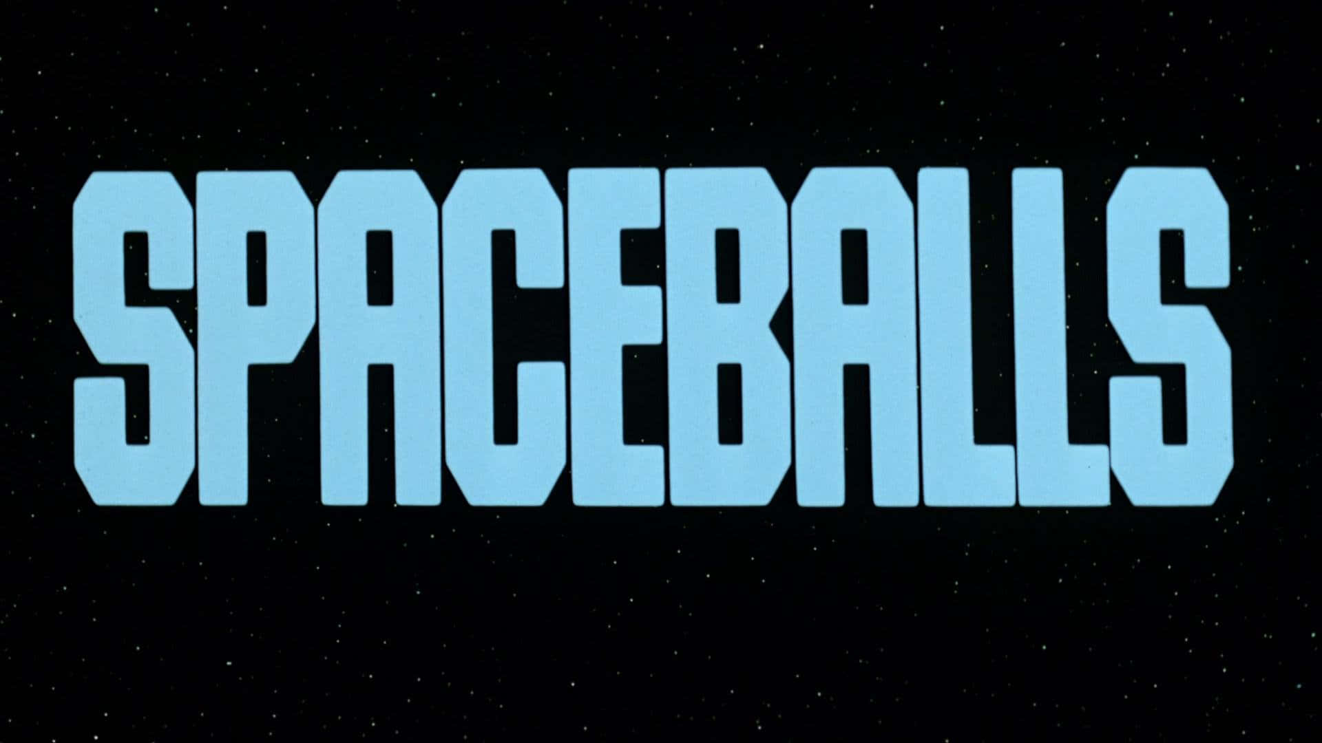 Spaceballs, light blue, retro sci-fi font, Full HD Desktop Wallpaper