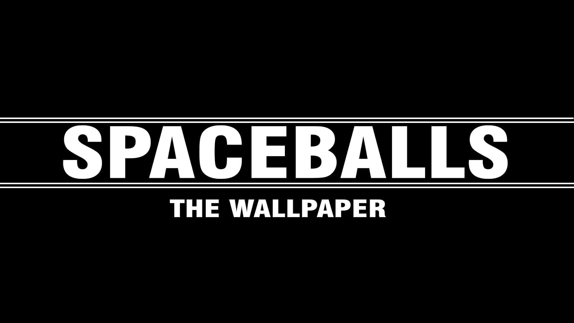 Spaceballs, grey stripes, white text, Full HD Desktop Wallpaper