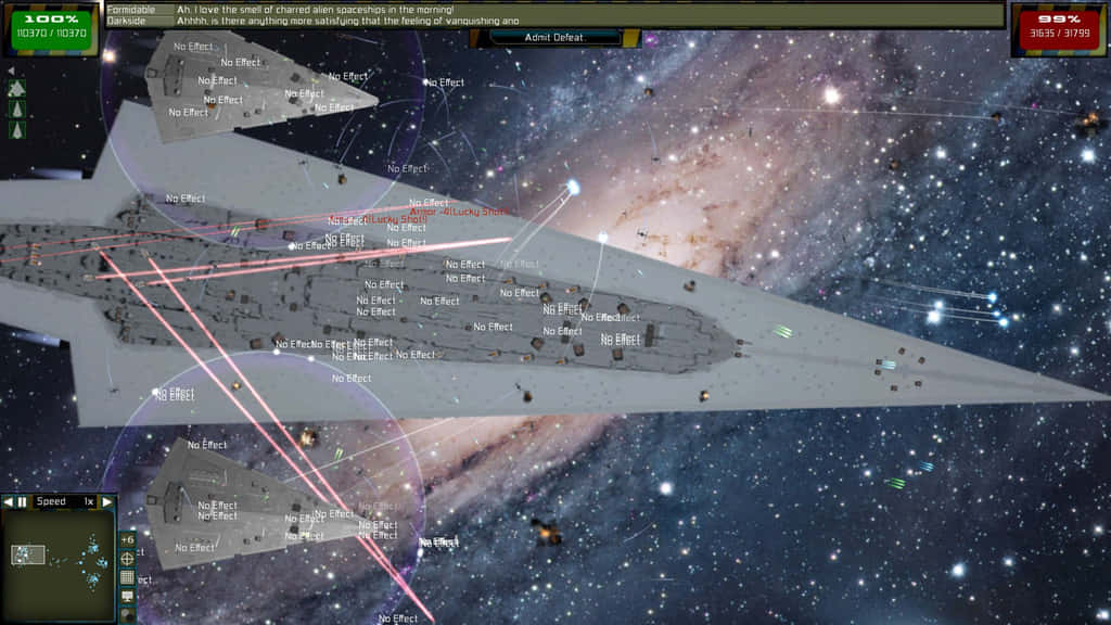 star destroyer battleship, star-filled galaxy, red laser fire, SD Desktop Wallpaper