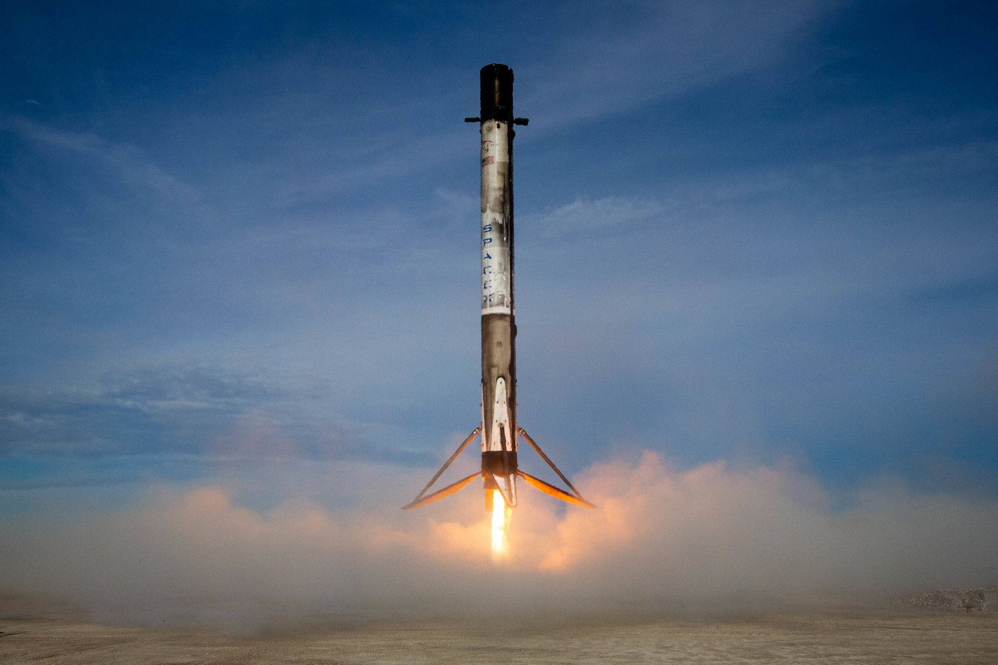 SpaceX, rocket, desert launchpad, Full HD Desktop Wallpaper