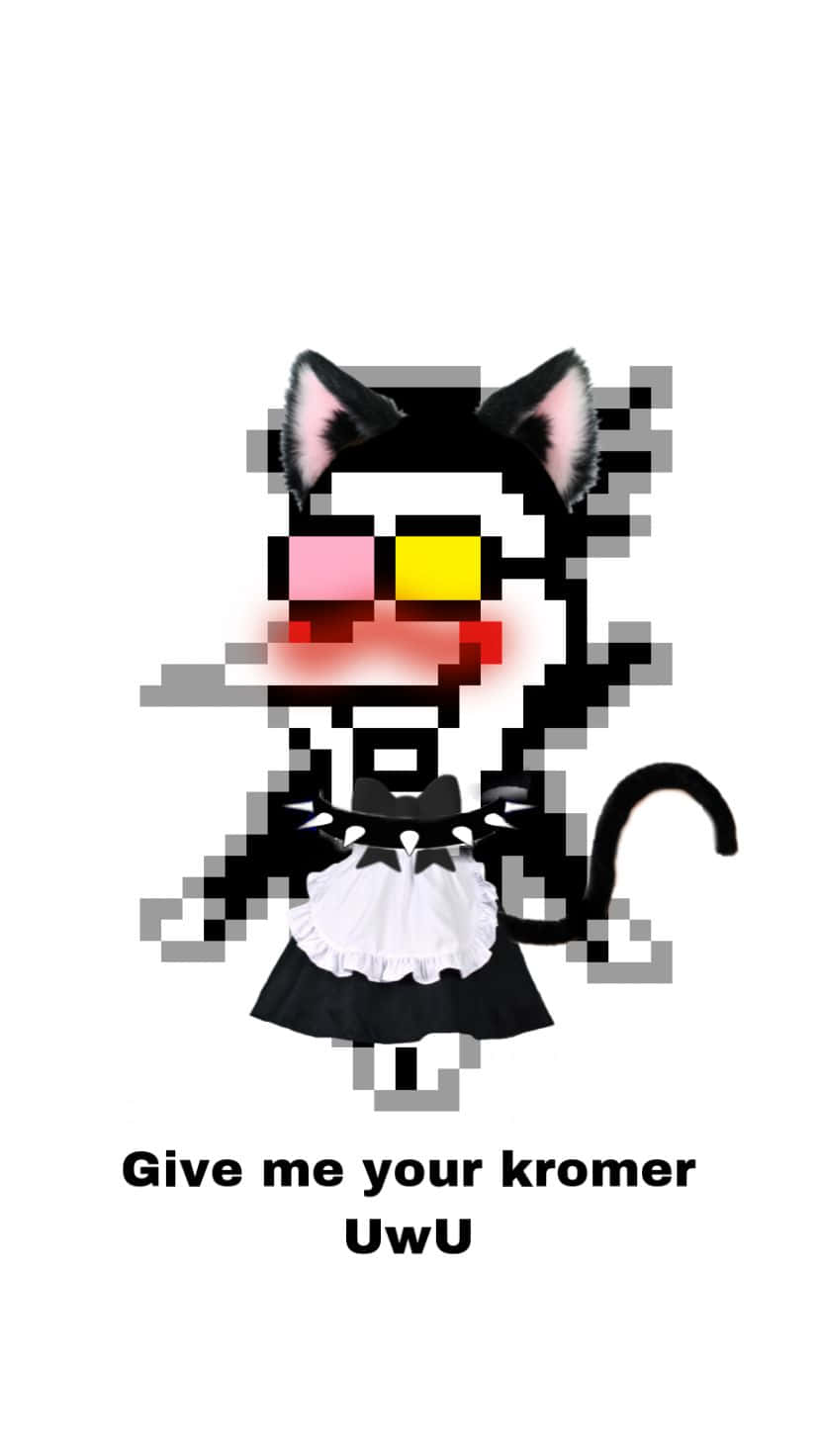 Spamton, black cat, maid outfit, HD Phone Wallpaper