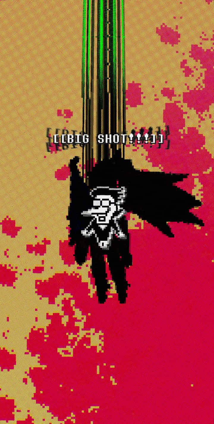 Spamton, pixelated character, wide grin, HD Phone Wallpaper