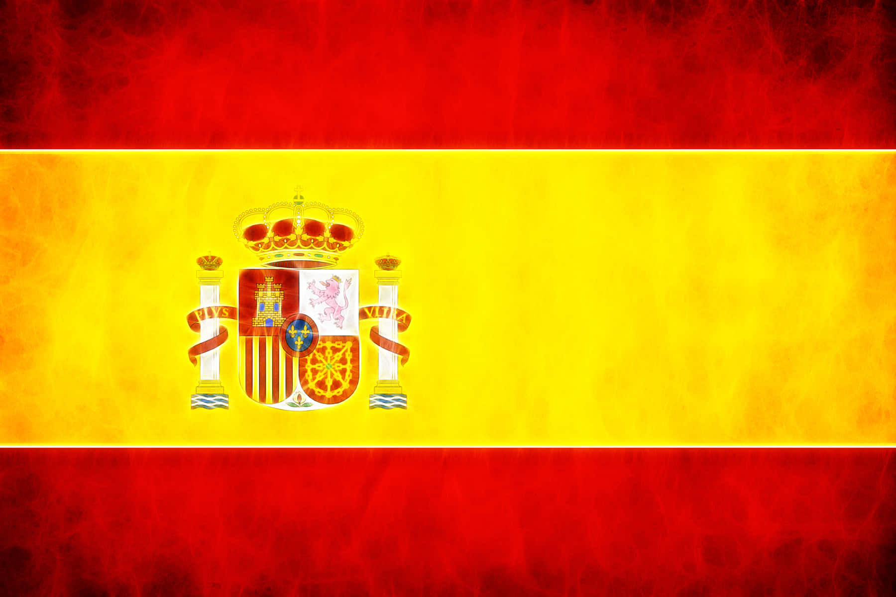 Spanish flag, red and yellow stripes, coat of arms, HD Desktop Wallpaper