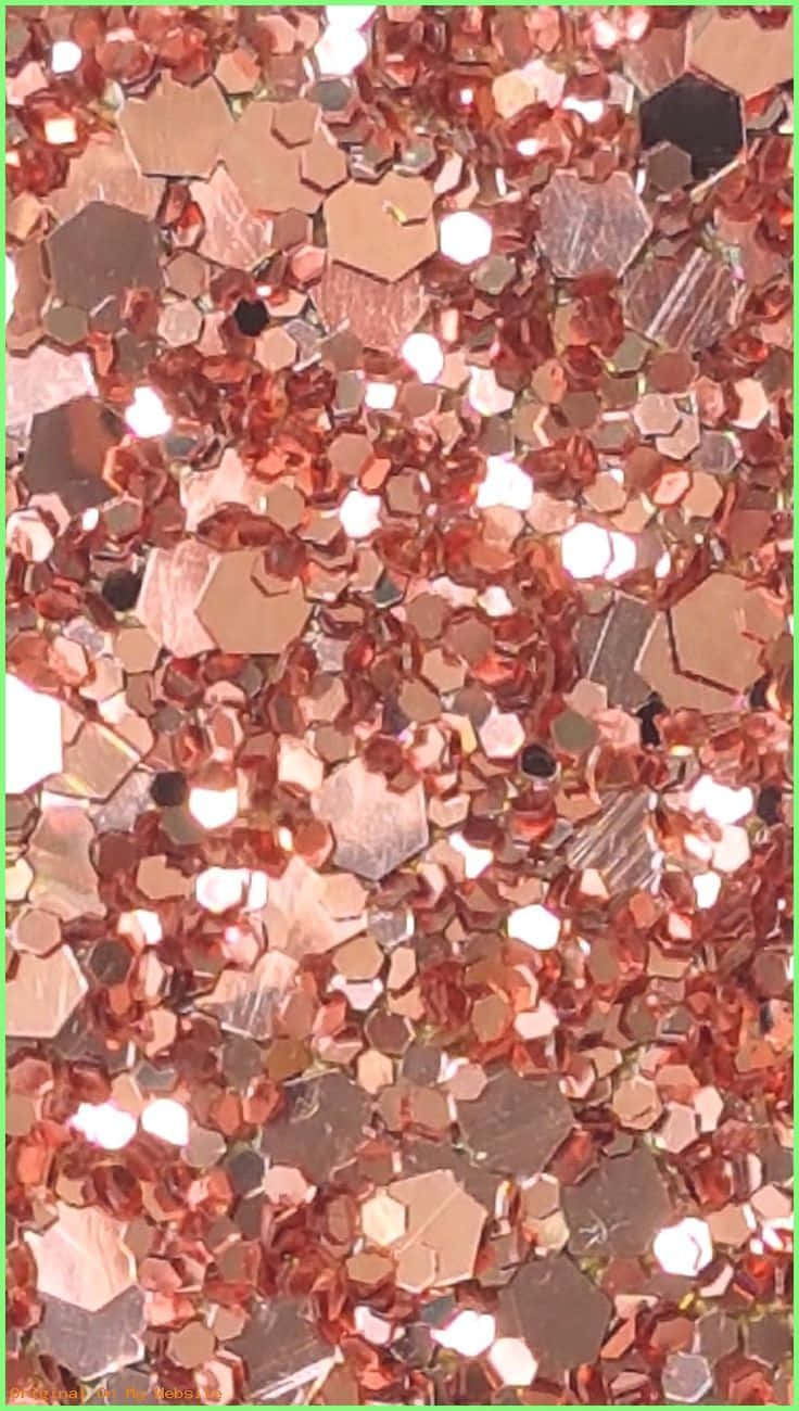 sparkle aesthetic, rose gold, hexagonal glitter particles, HD Phone Wallpaper