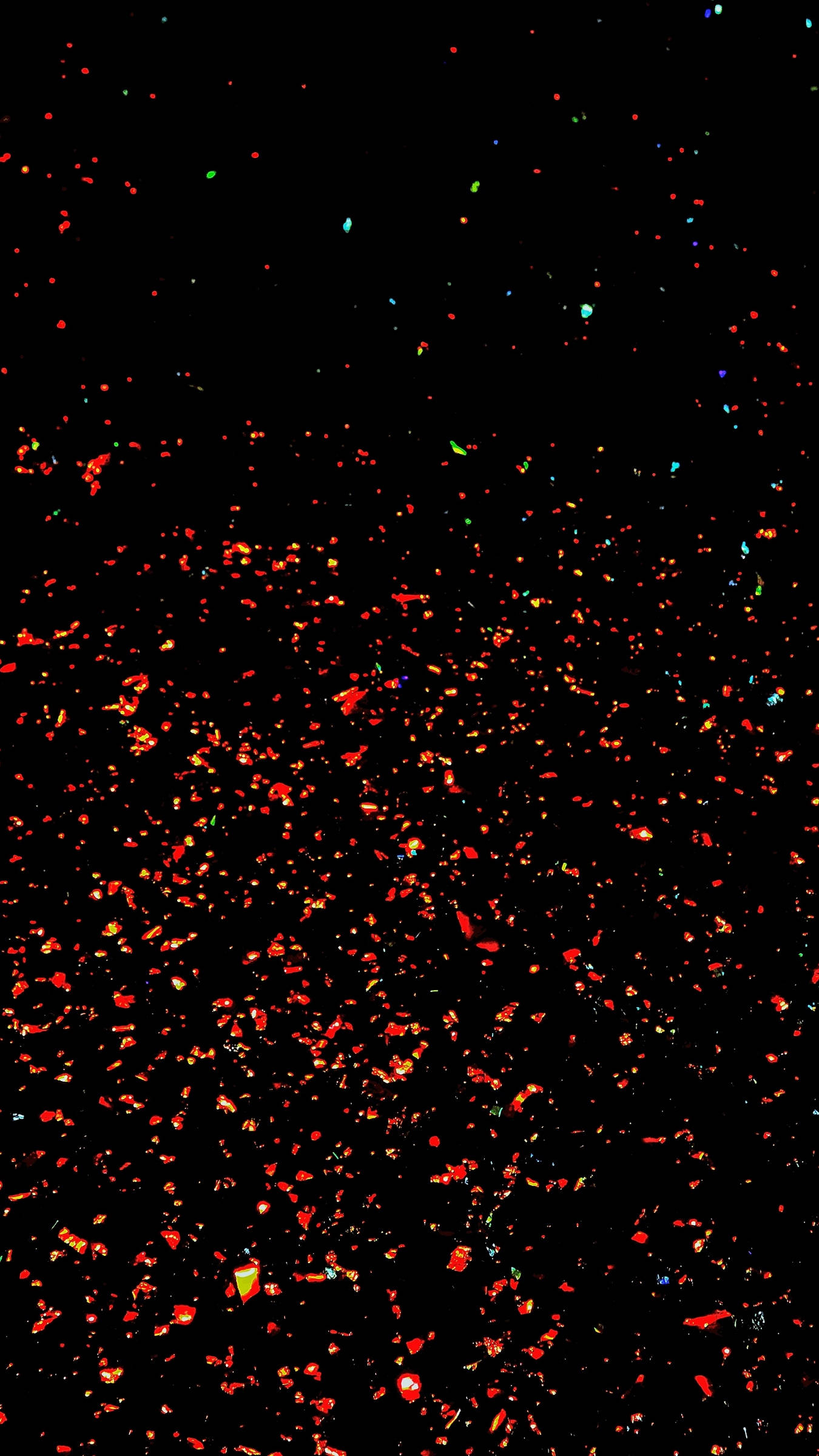 Sparkly, red orange, blue green, Full HD Phone Wallpaper