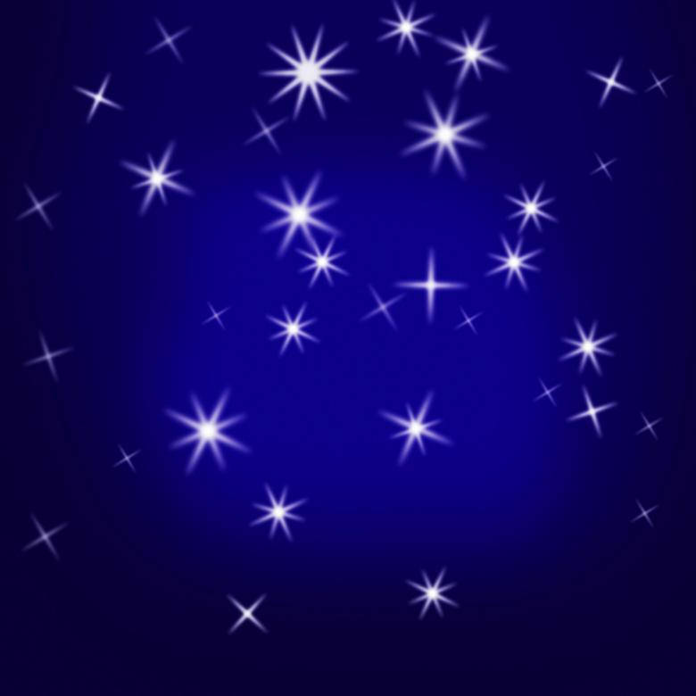 white starbursts, deep royal blue gradient, metropolitan nightscape, SD Desktop Wallpaper