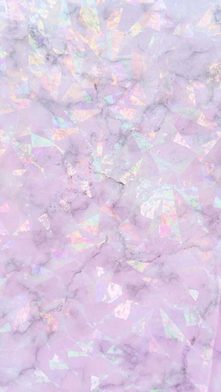 lavender marble texture, shimmering iridescent geometric shards, holographic effect, HD Phone Wallpaper