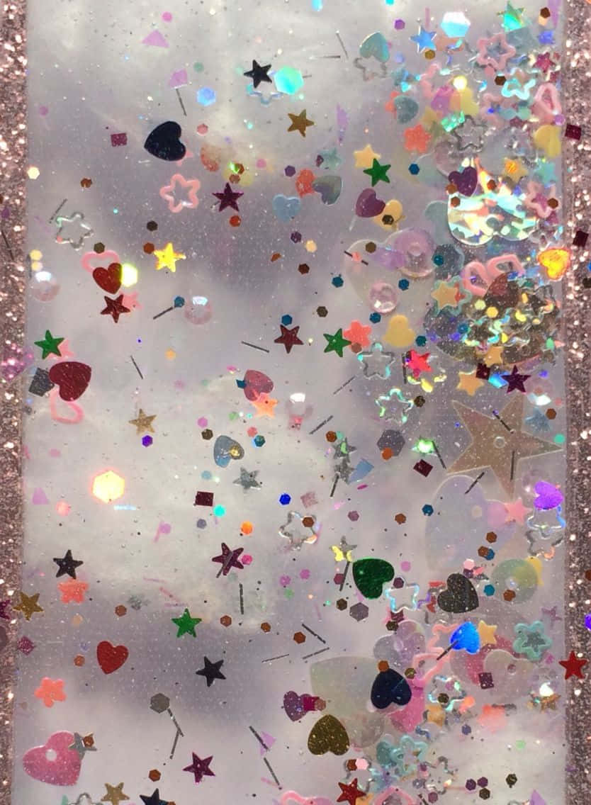 Sparkle Aesthetic, glittery, clear container, SD Phone Wallpaper